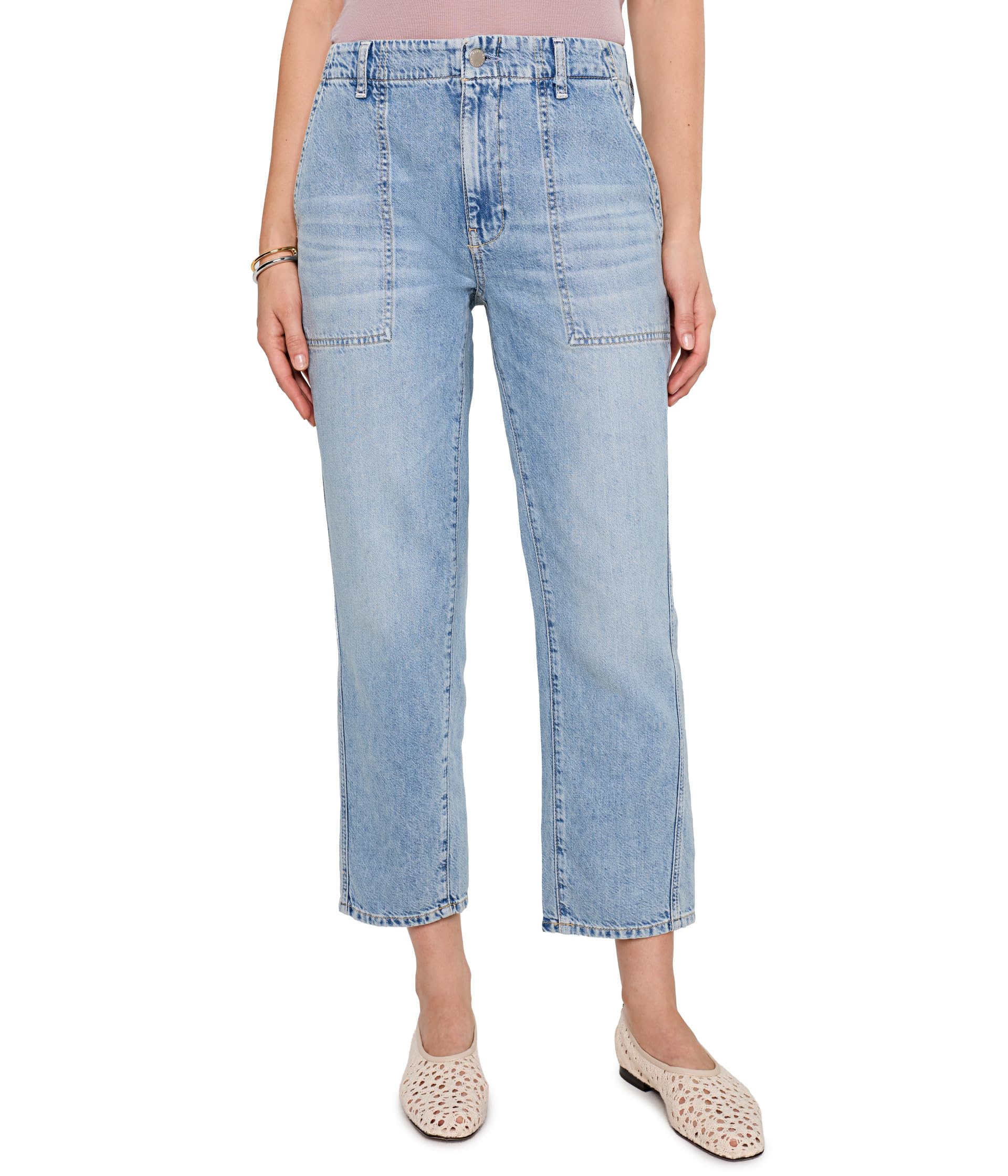Analeigh Mid-Rise Utility Pants in Wine Garden