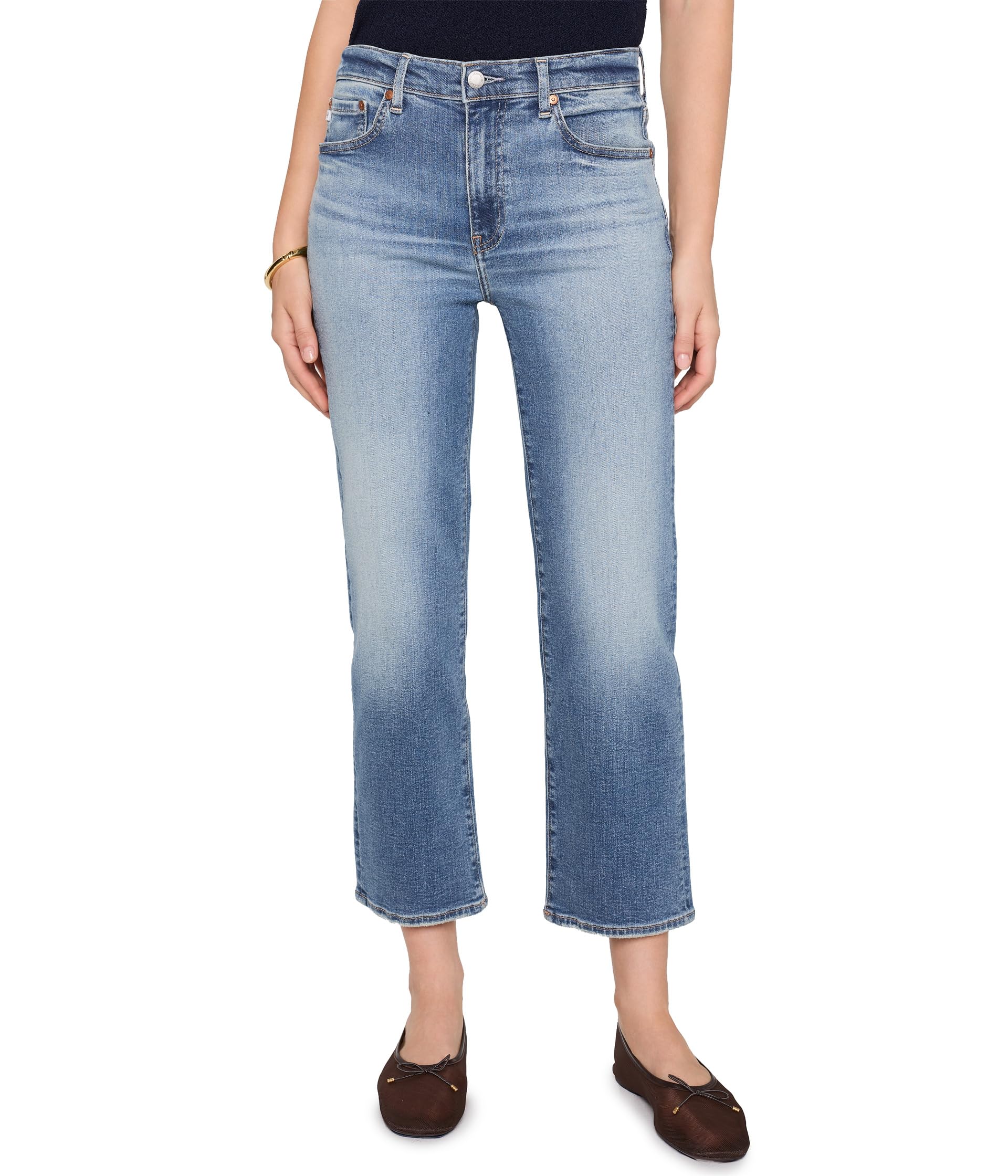 Brinley Mid-Rise Straight Crop in 15 Years Bouquet