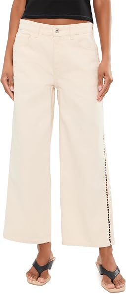 Saige Mid-Rise Wide Leg Crop in Fresh Air
