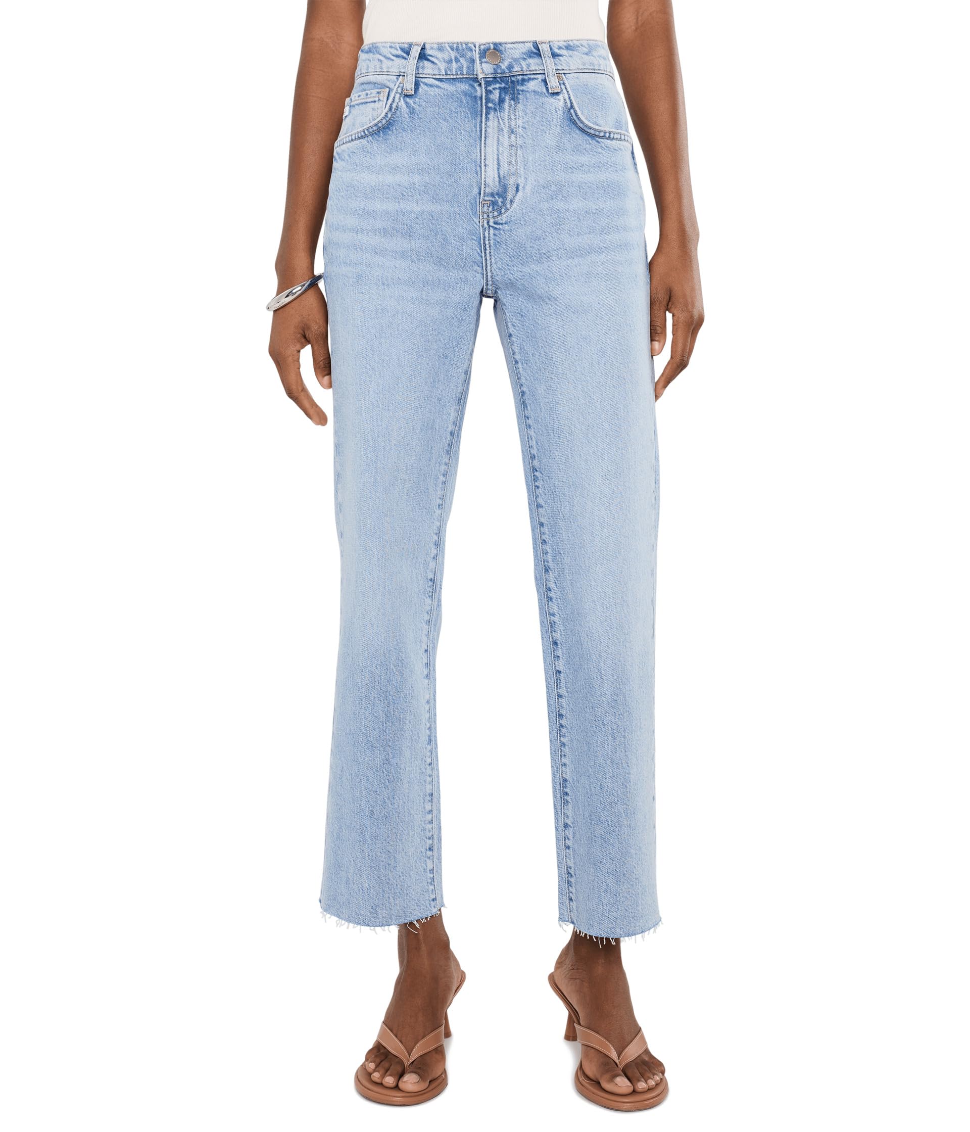 Джинсы AG Jeans Brinley Mid-Rise Straight Crop в цвете Gold Country
