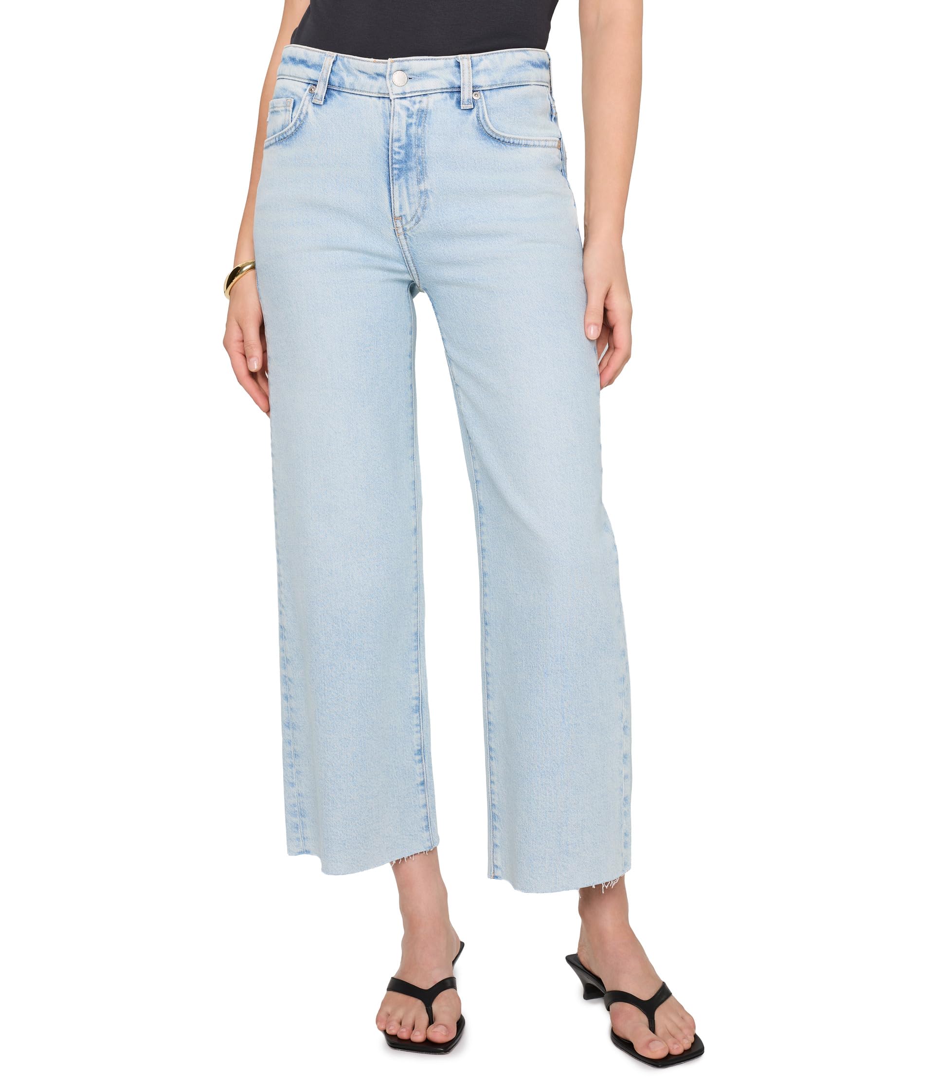 Saige Mid-Rise Wide Leg Crop in Harvest