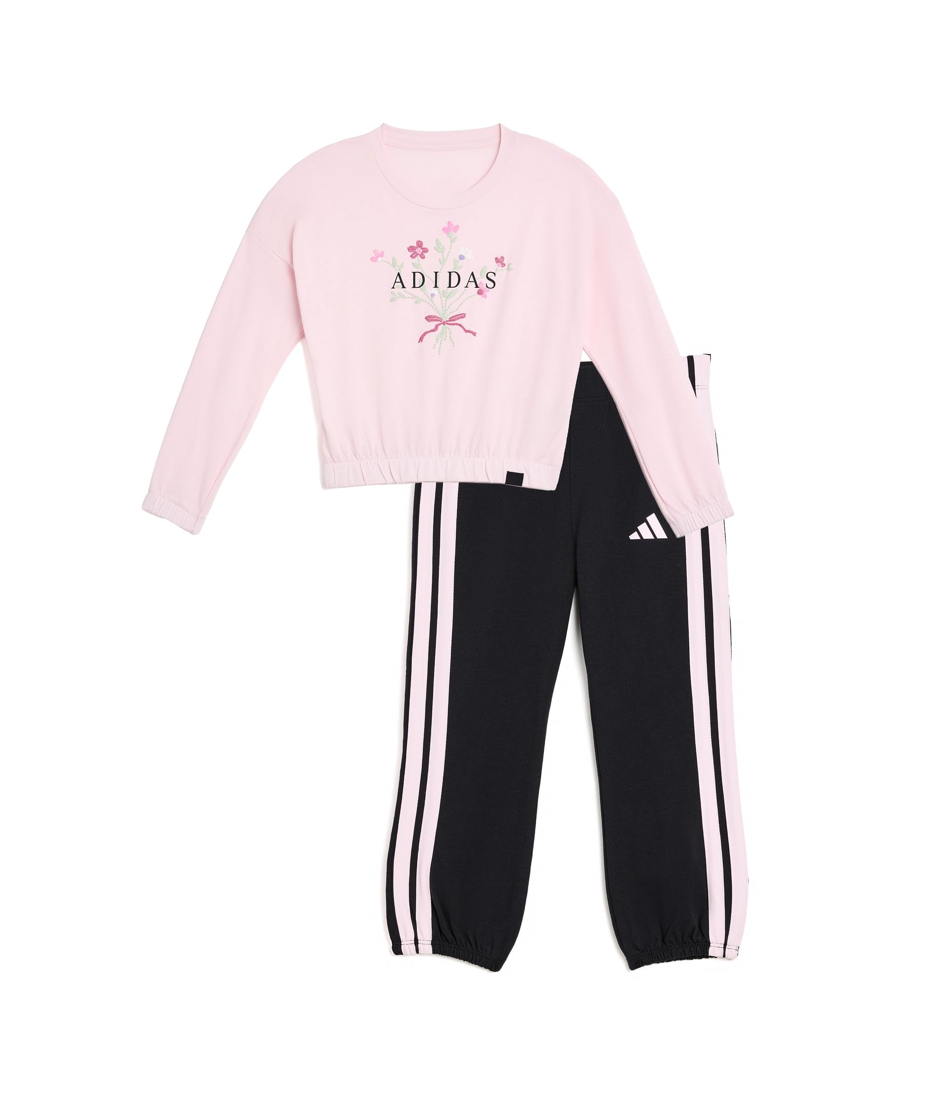 Long Sleeve Tee and Cuff Puff Pant Set (Toddler/Little Kid)