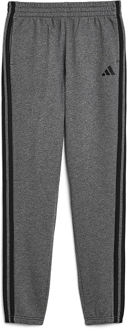 Essential 3-Stripe Fleece Heather Joggers (Big Kid)