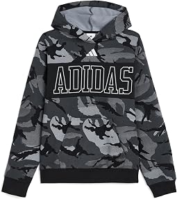 AOP Color-Block Halftone Camo Hooded Pullover (Big Kid)
