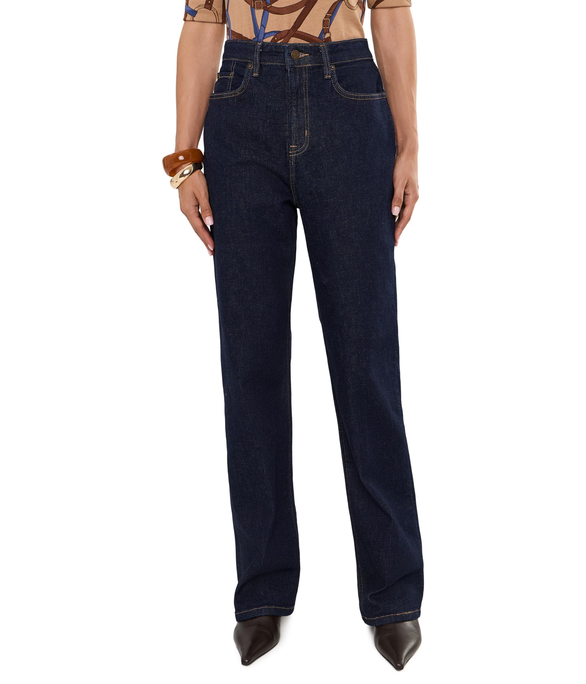 High-Rise Straight Jeans