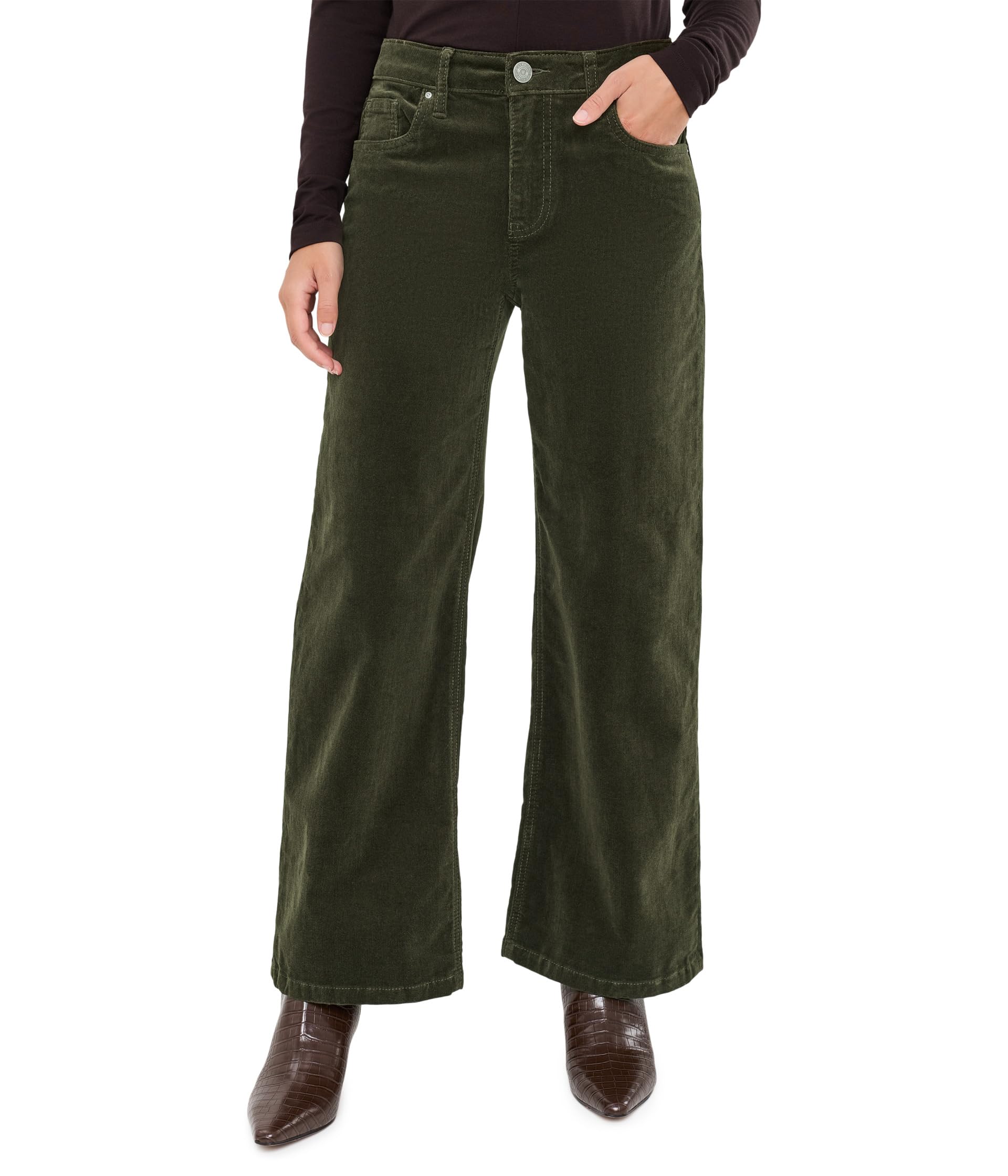 Petite Jeans Corduroy High-Rise Wide Leg