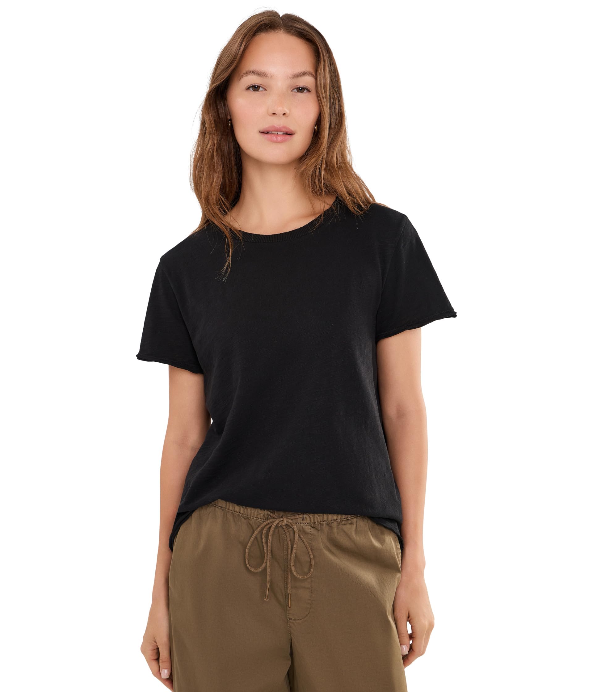 Garment Dye Tee, Short Sleeve with Rib Trim
