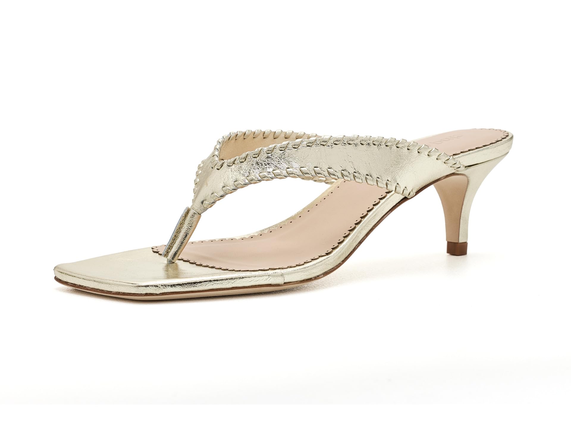 Сандали на низком каблуке Frankie Metallic Kitten Heel