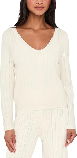 Pointelle Sweater Cardigan