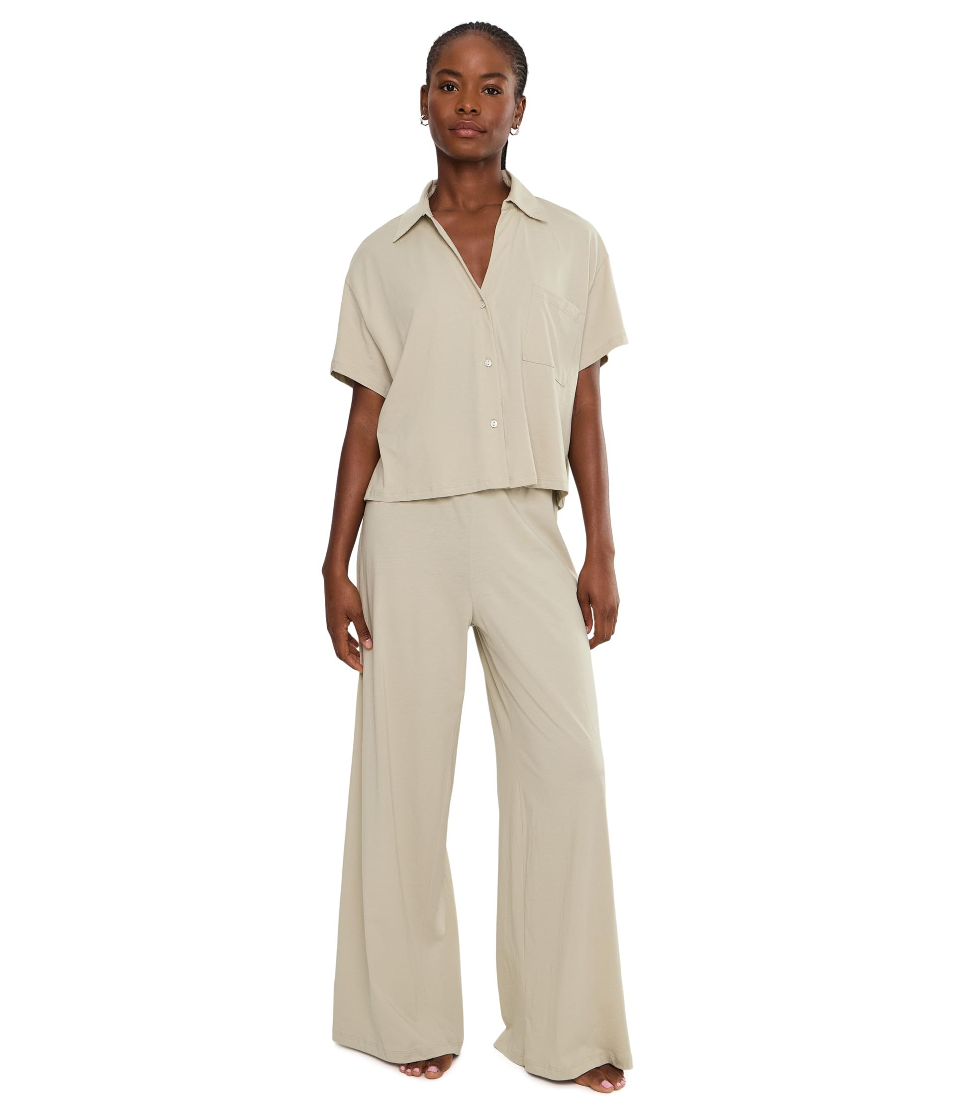 Pima Cotton Short Sleeve & Pants PJ Set