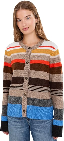 Irene Crew Neck Long Sleeve Cardigan