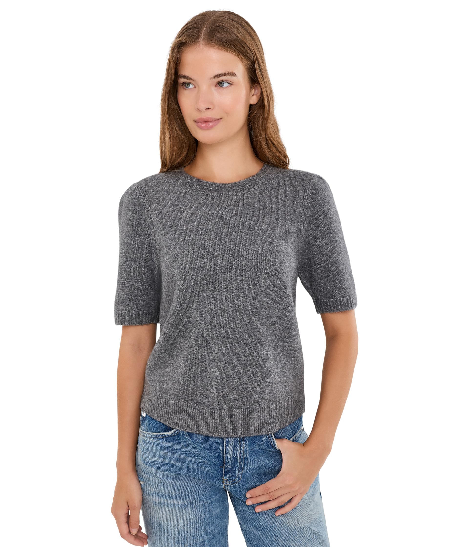 Agatha Short Sleeve Crew Neck Pullover Sweater
