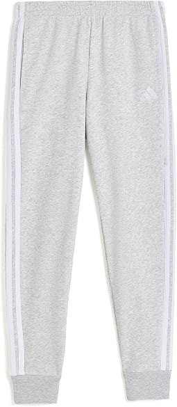 Elastic Waistband 3-Stripe Rib Cuff Heather Joggers (Big Kid)