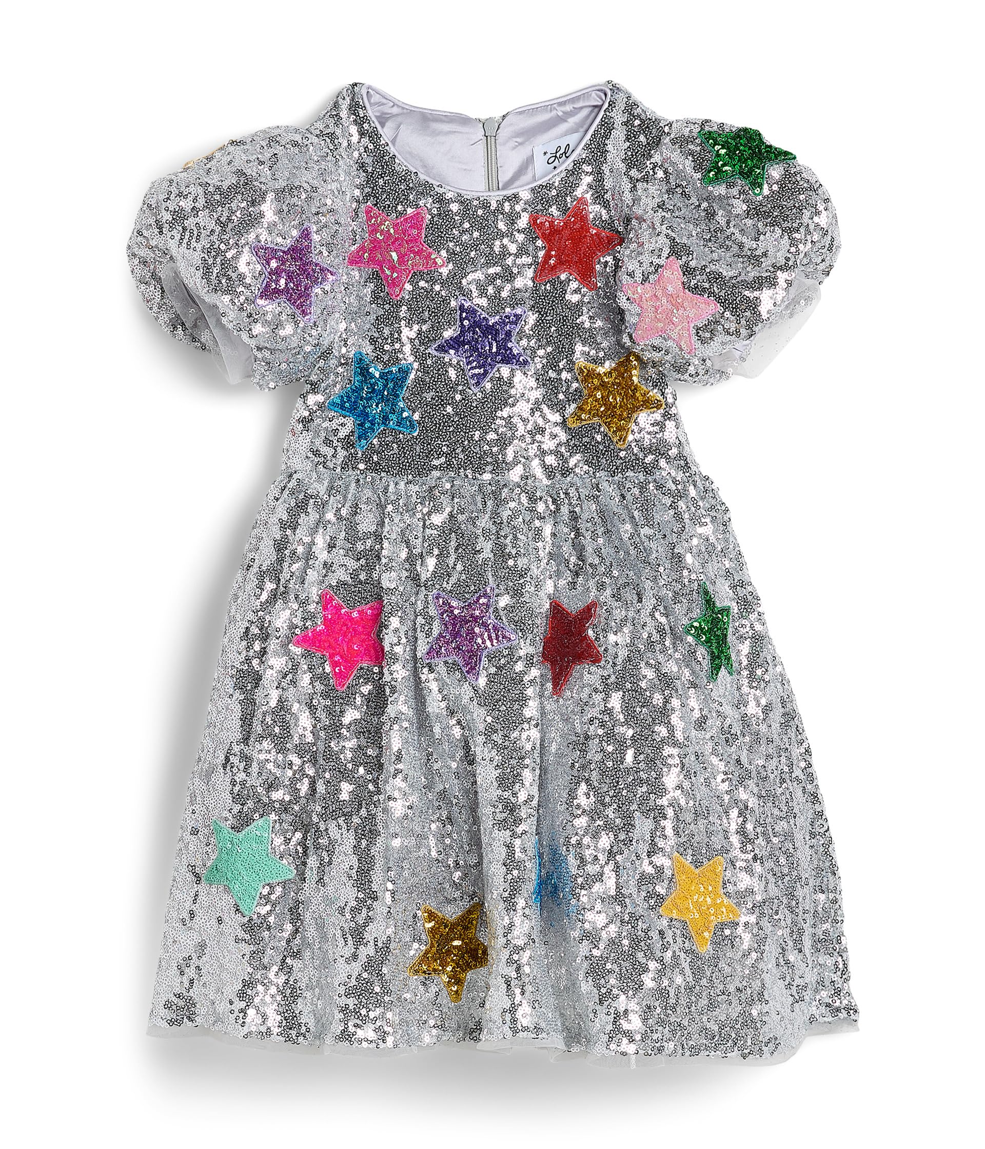 Платье Sparkle Rainbow Star с принтом звезд (малыш/маленький ребенок/старший ребенок)