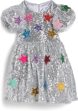 Платье Sparkle Rainbow Star с принтом звезд (малыш/маленький ребенок/старший ребенок)