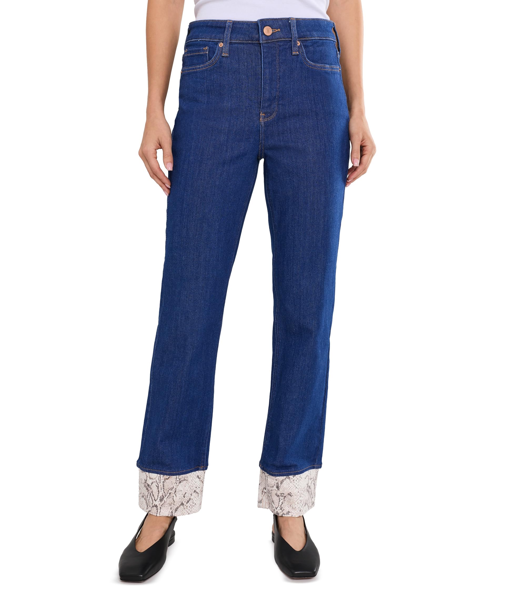 Marilyn Straight Printed Cuff Jeans