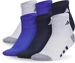 Athletic Cushioned 6-Pack Quarter Socks (Little Kid/Big Kid)