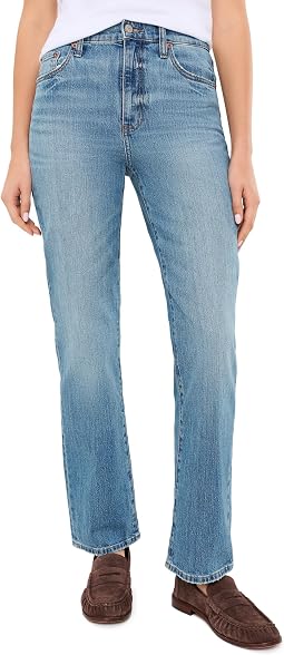 Женские джинсы с высокой посадкой Sundaze High-Rise Vintage Straight в оттенке Cloud Line