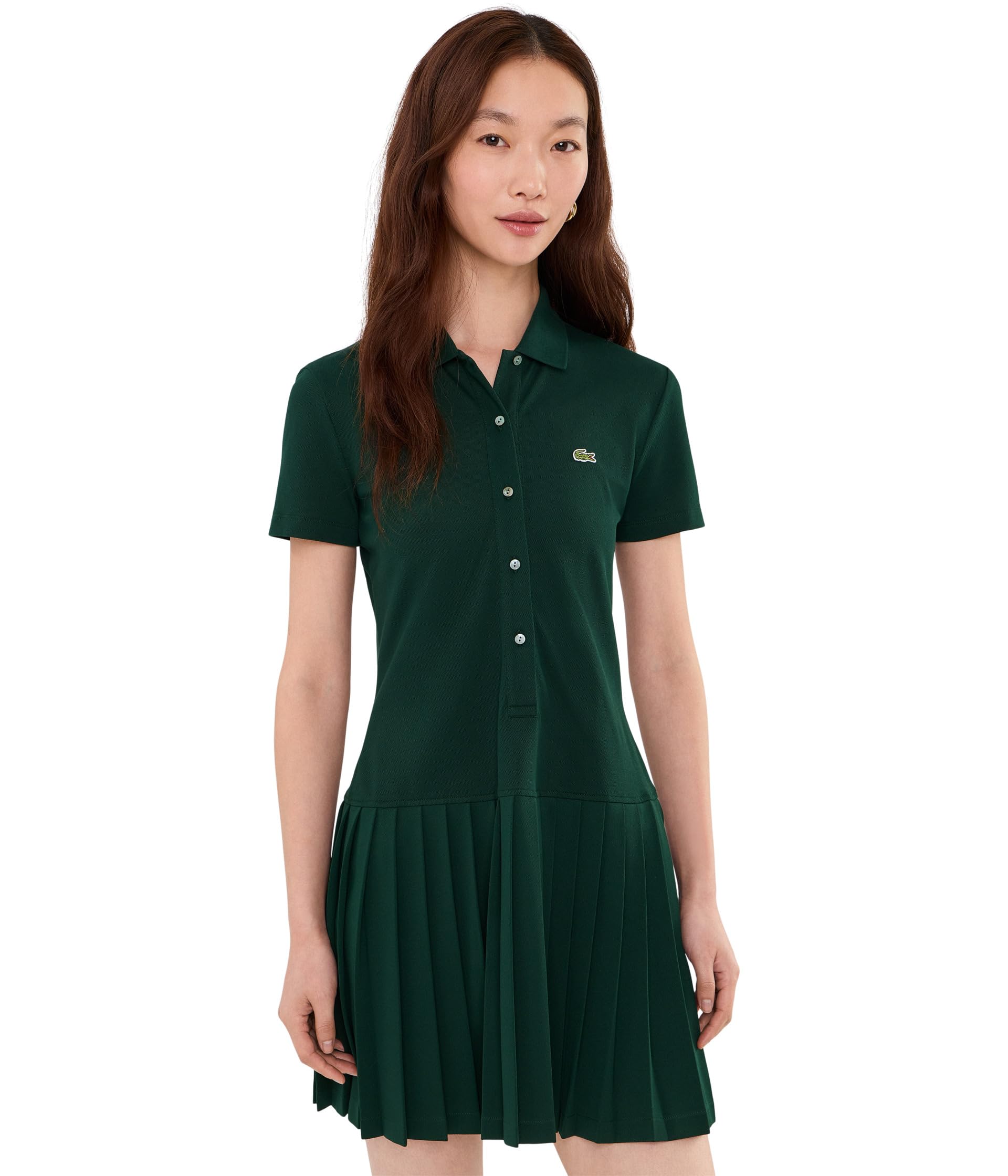 Женское плиссированное платье Stretch Pique Polo