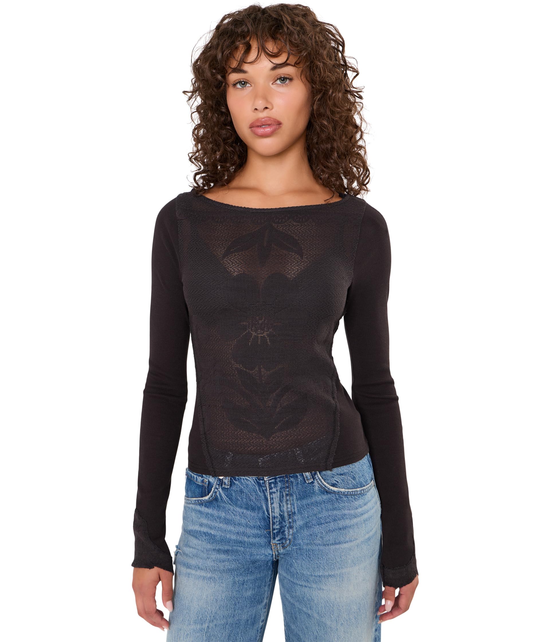 Топ Free People Delilah с длинным рукавом