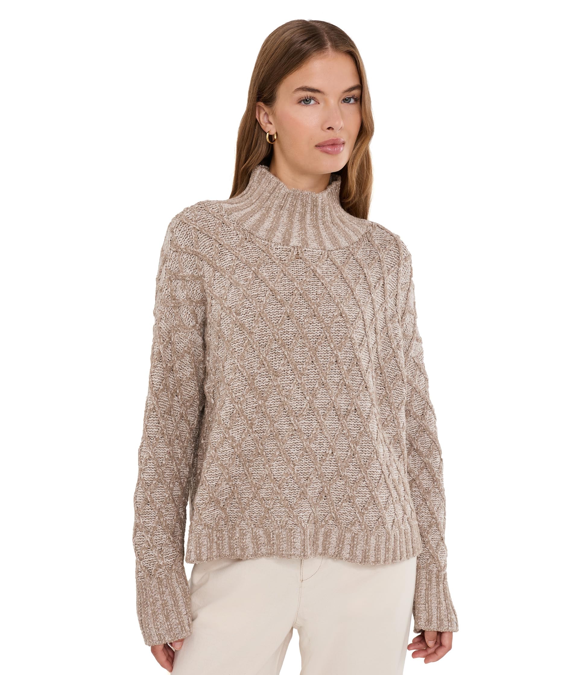 Petite Peruvian Organic Cotton Cord Crew Neck Sweater