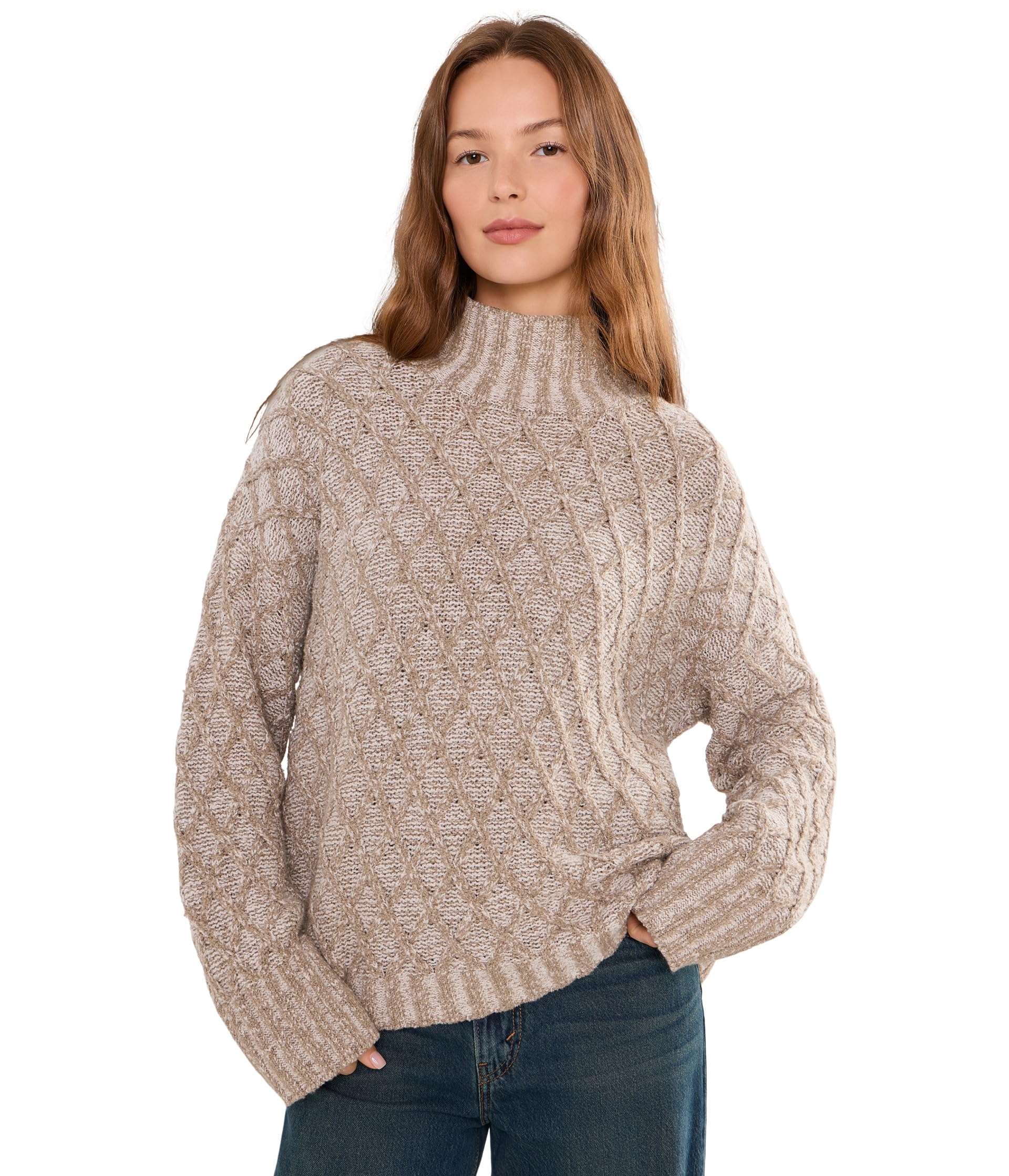 Свитер с высоким воротником из перуанского хлопка Peruvian Cotton Boucle Fluff