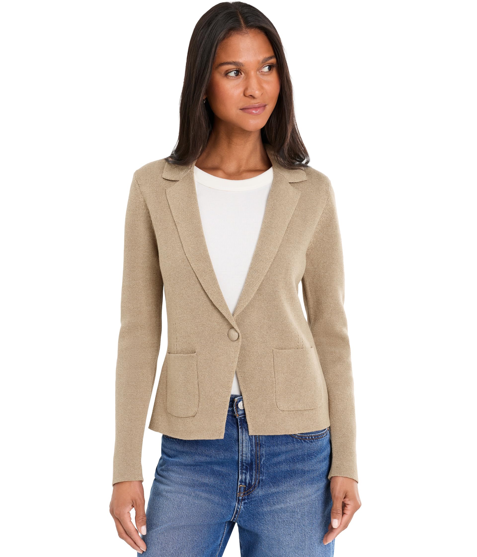 Elegant Knit Tailored Blazer