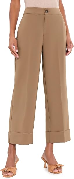 Clarendon Sleek Stretch Cuffed Ankle Pants