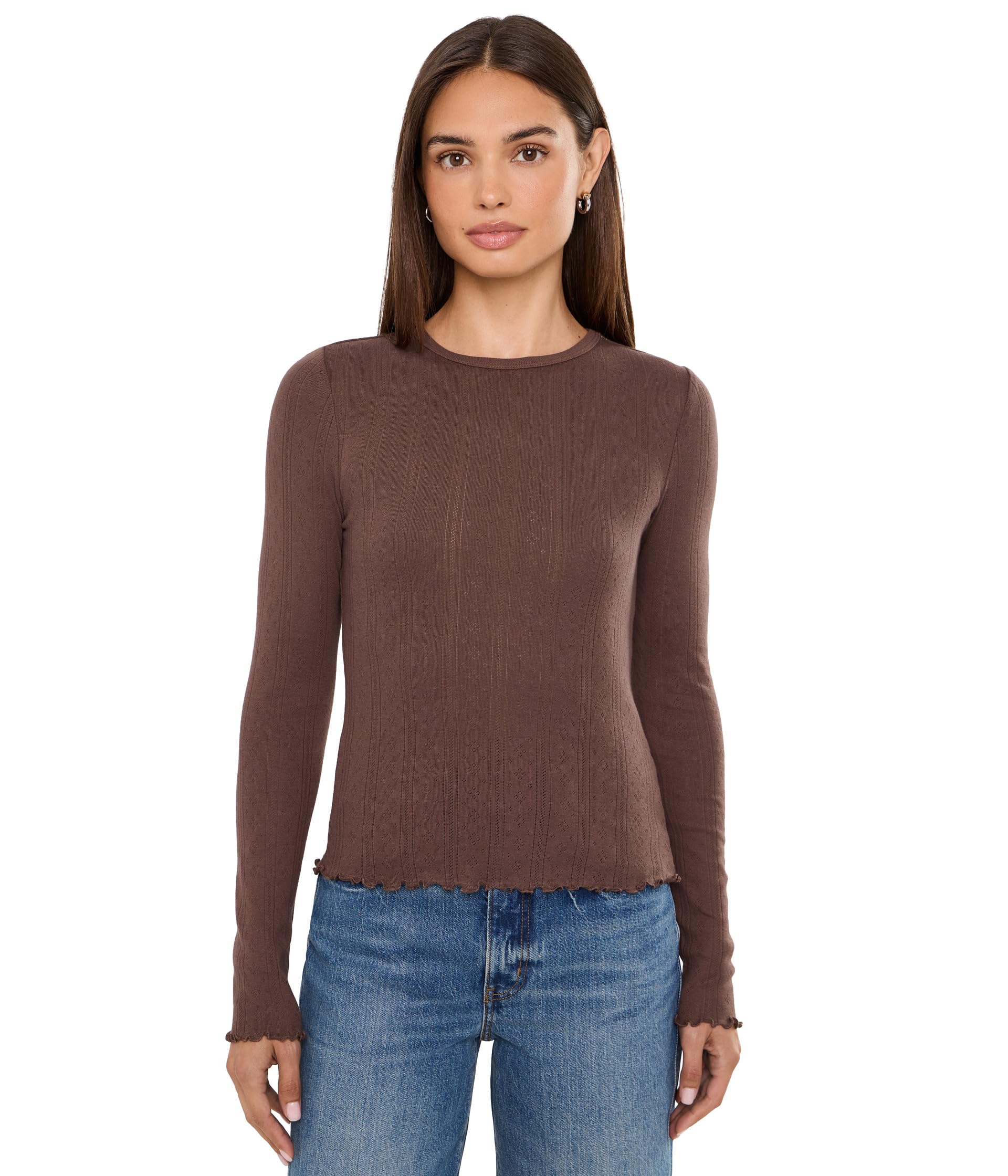 Waverly Everyday Daze Long Sleeve Pointelle Crew Neck