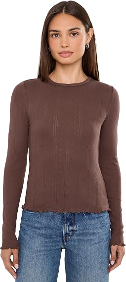 Waverly Everyday Daze Long Sleeve Pointelle Crew Neck