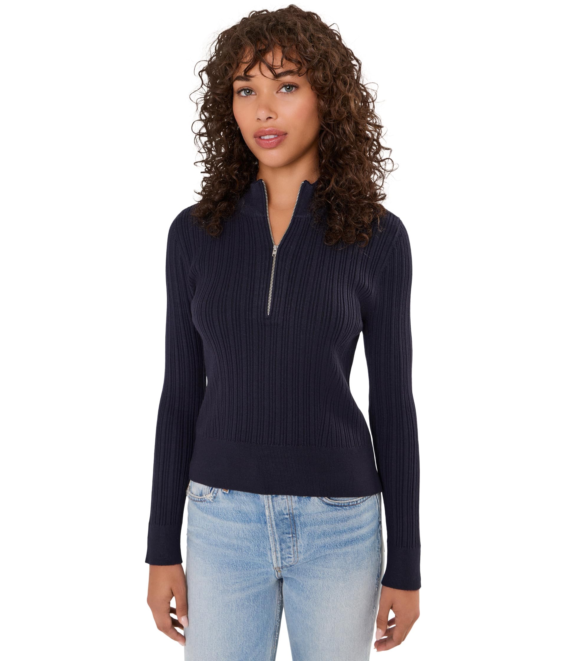 1/2 Zip Ribbed Sweater