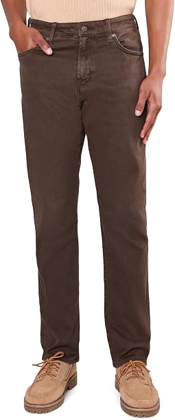 Мужские прямые джинсы AG Jeans Everett Slim Straight, цвет Sulfur Wood Brown