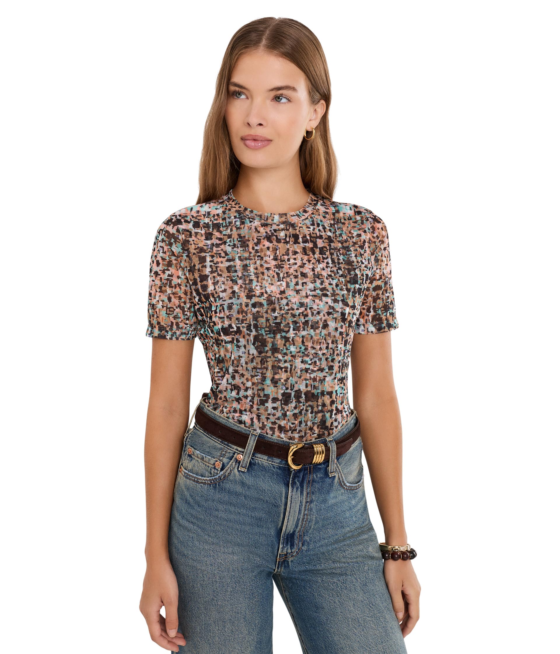 Женская футболка с коротким рукавом и сетчатым вставкой Eleanor Mesh