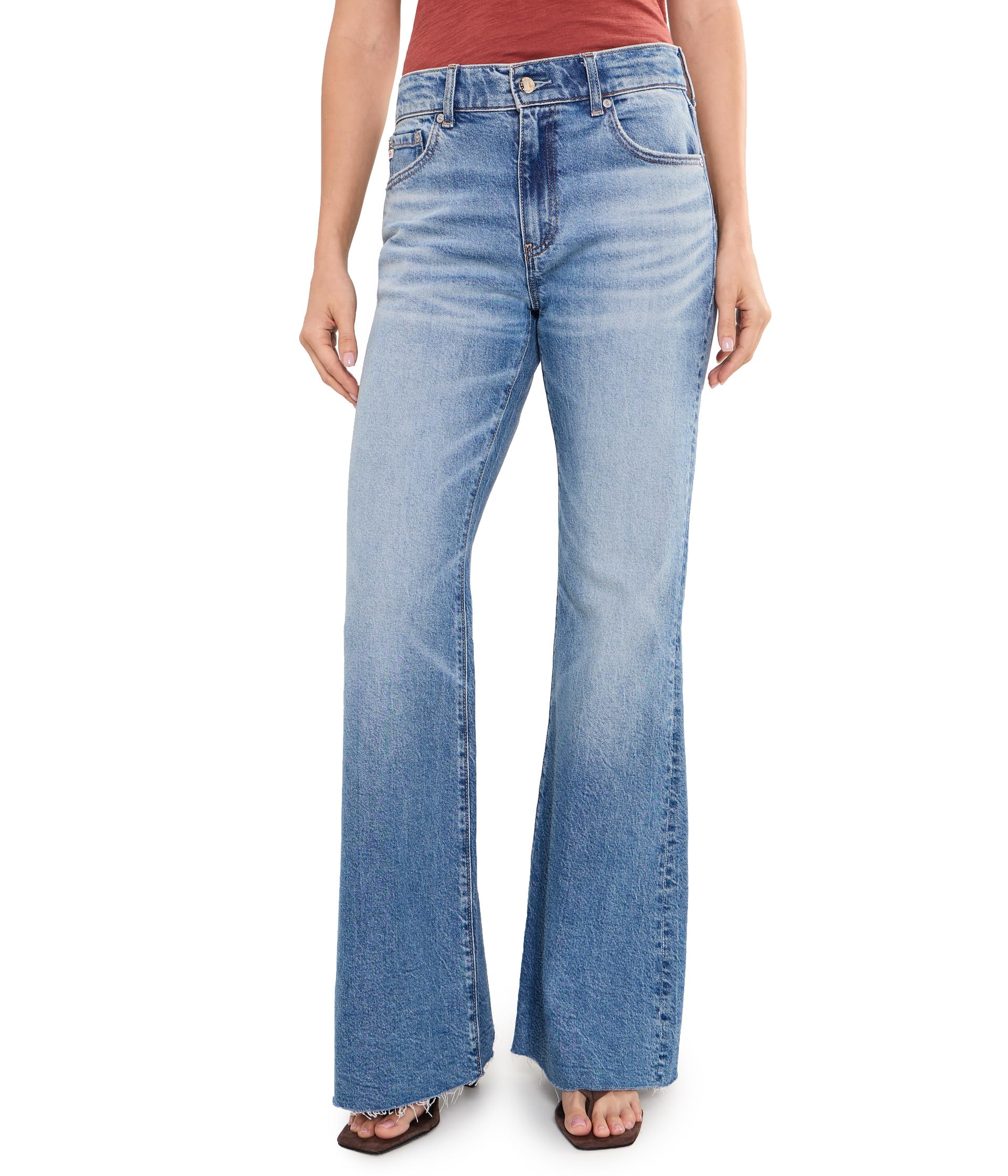 Georgia Relaxed Flare Jeans in 17 Years Duet