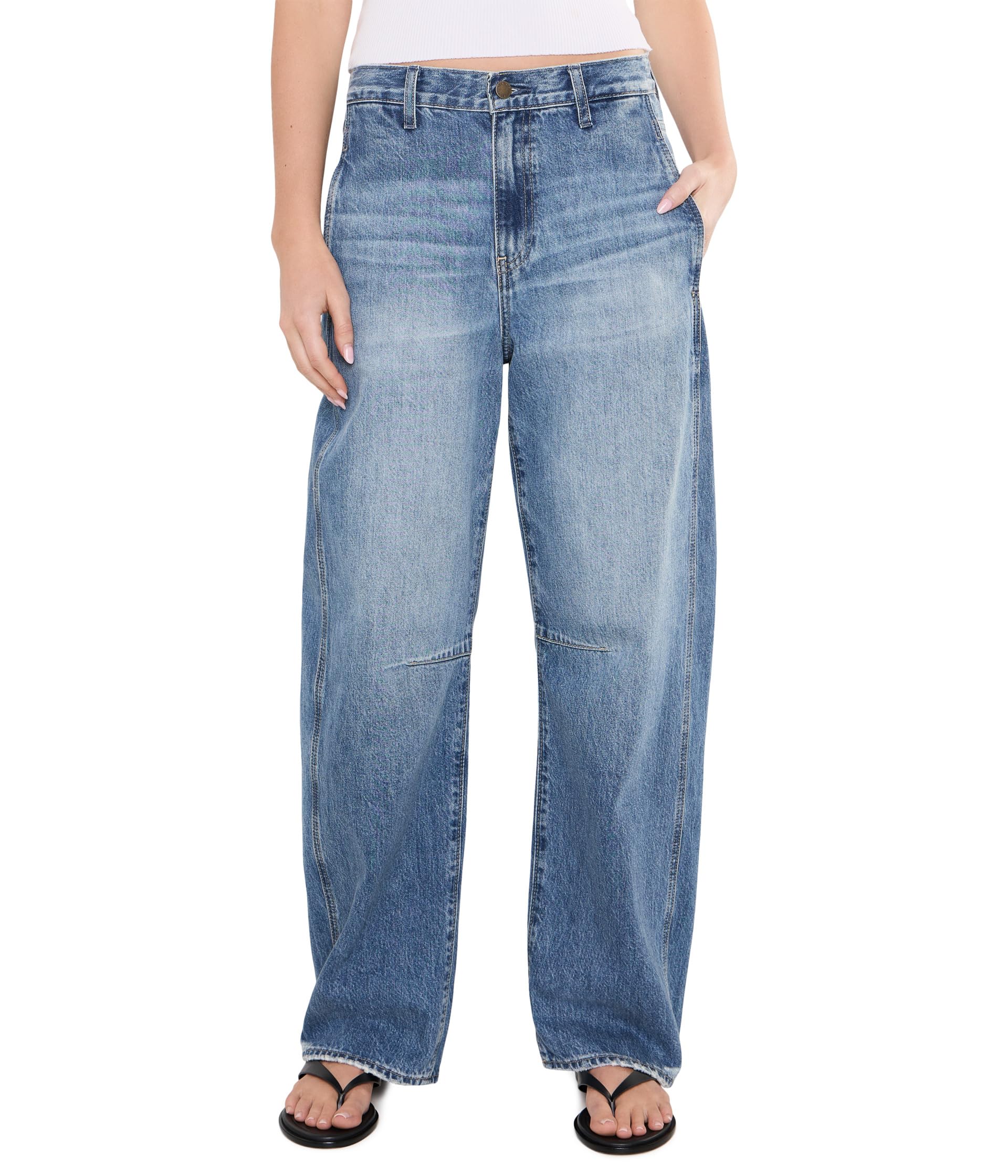 Mercer High-Rise Barrel Jeans in Vibrato