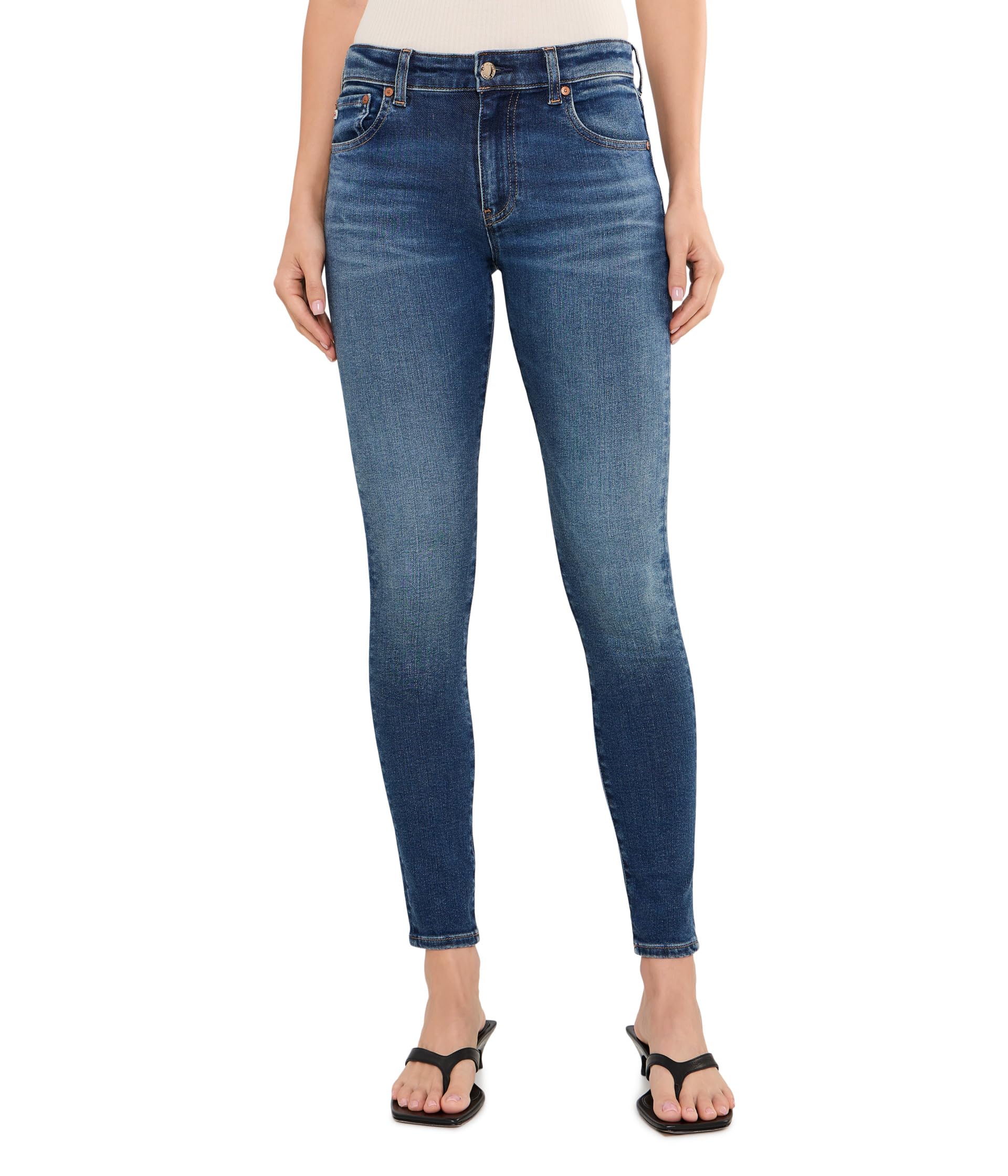 Джинсы AG Jeans Farrah Mid-Rise Skinny