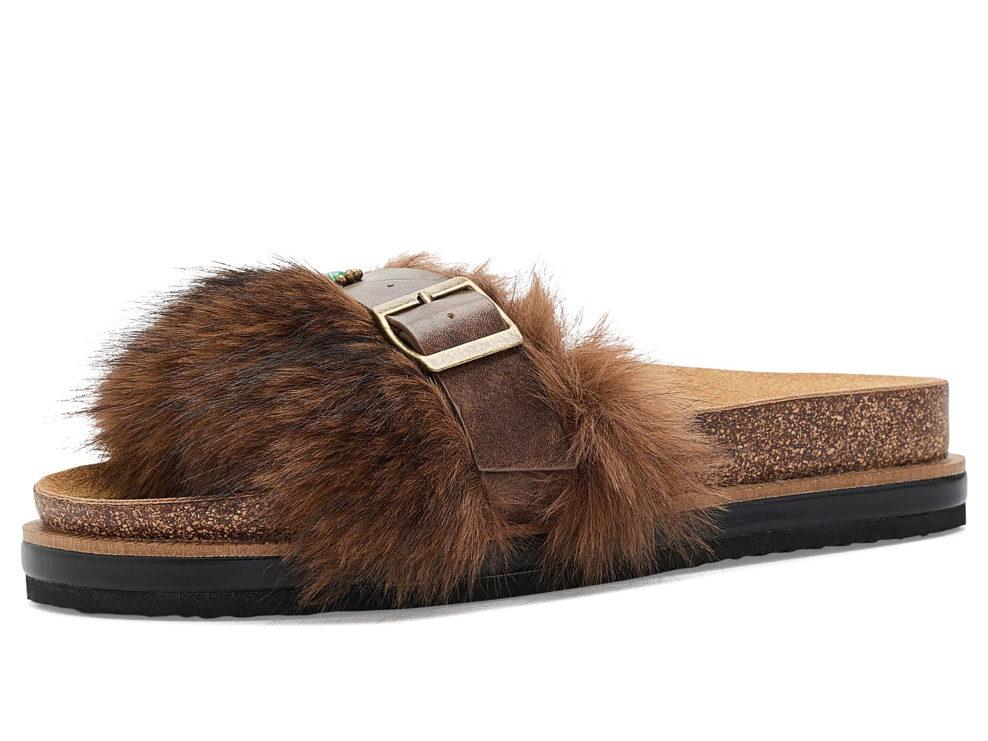 Сандалии Frankie Faux Fur Slide