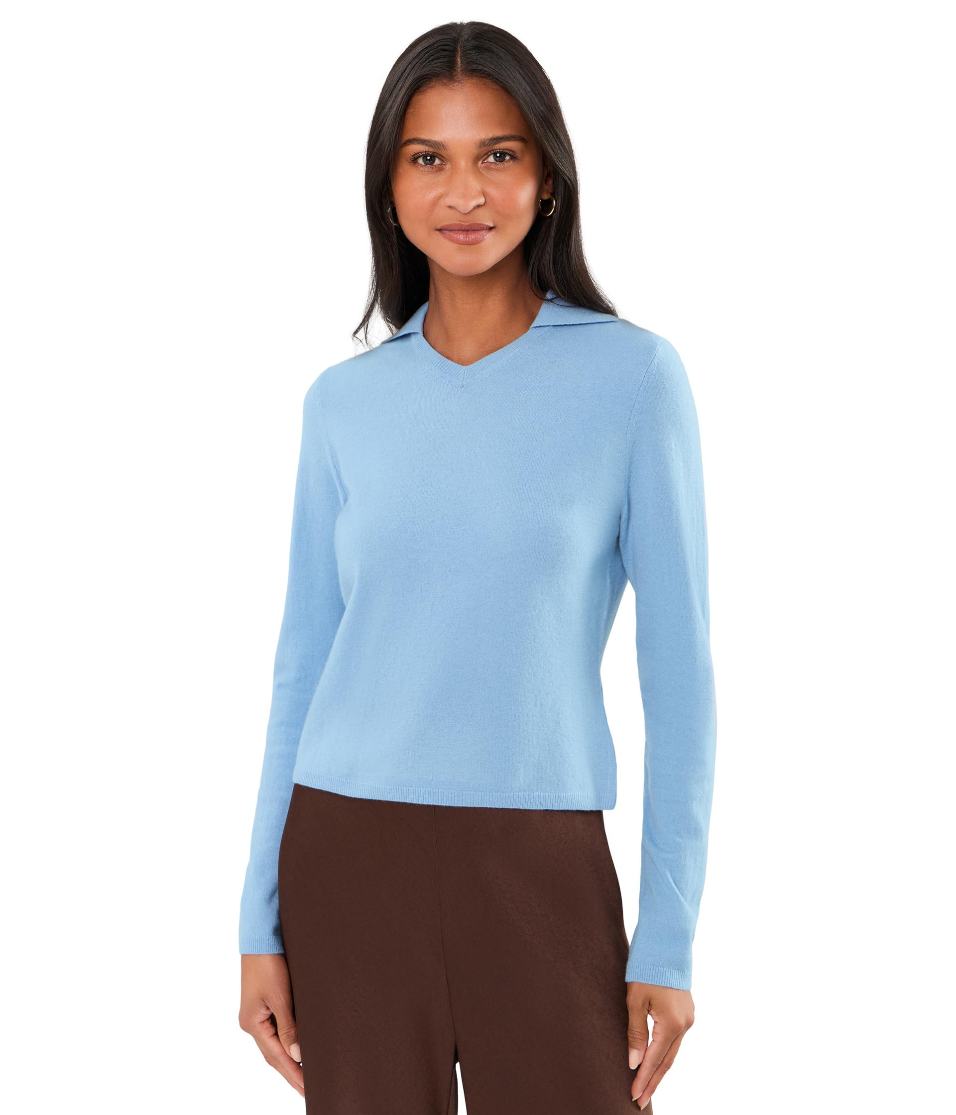 High V-Neck Polo Long Sleeve