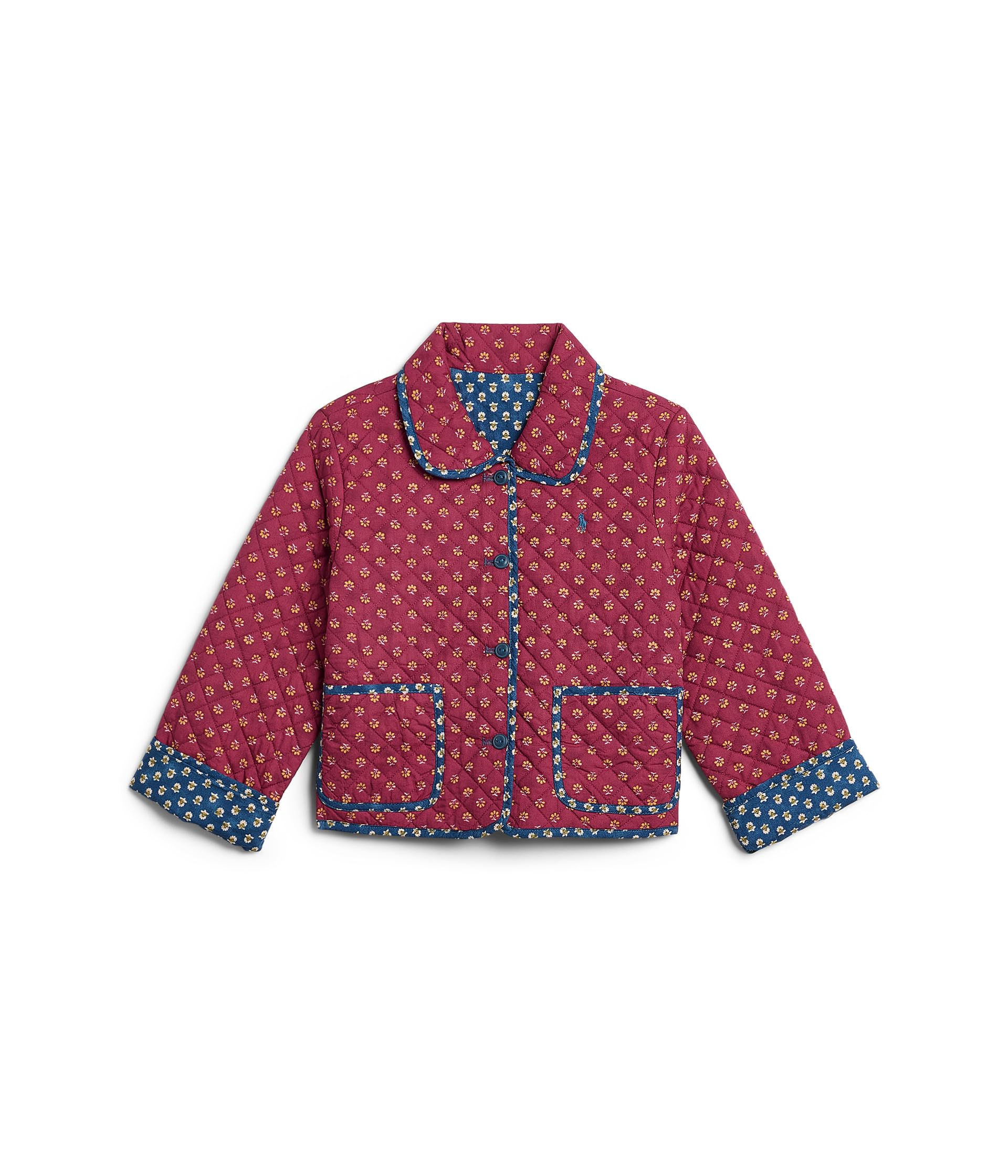 Floral Quilted Reversible Poplin Jacket (Toddler/Little Kid)