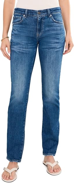Sandra Low Rise Straight Jeans in Mykonos
