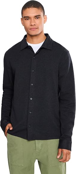Herringbone Long Sleeve Button-Down