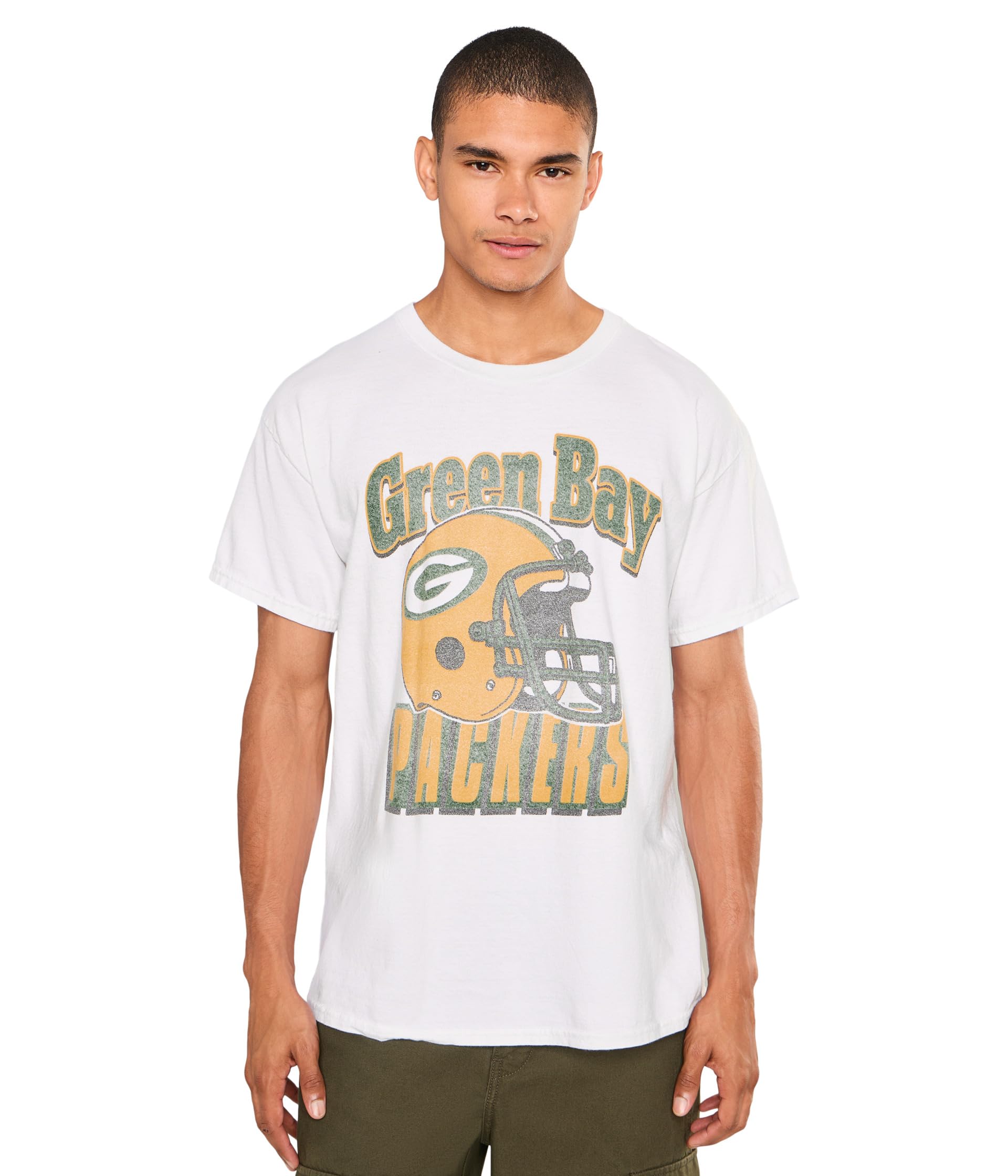 Футболка с изображением ретро-шлема команды Green Bay Packers (NFL)