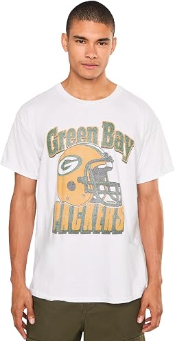 Футболка с изображением ретро-шлема команды Green Bay Packers (NFL)