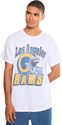 Мужская футболка с принтом «Возвращение в прошлое» шлема команды NFL Los Angeles Rams