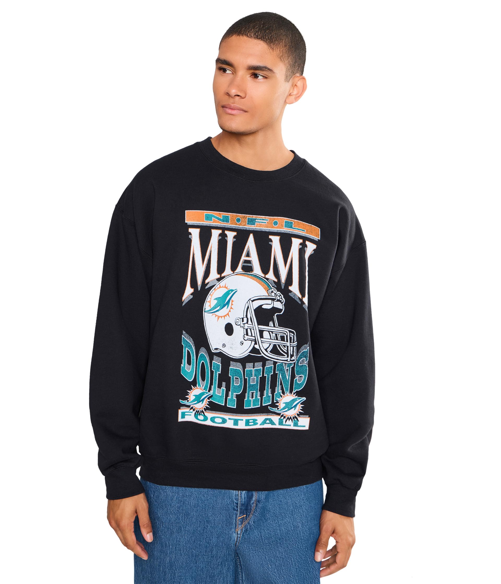 NFL Miami Dolphins Helmet Crew Fleece