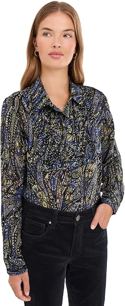 Petite Portobello Paisley Chiffon Shirt