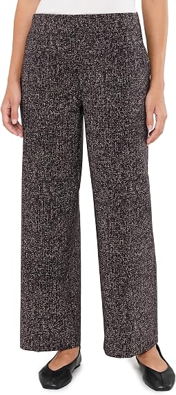 Брюки с широкими штанинами Petite Lenox Wide Leg Printed Sleek Stretch