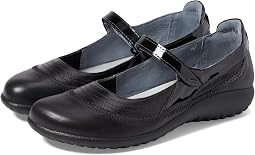 Black Leather Combo Wide Width