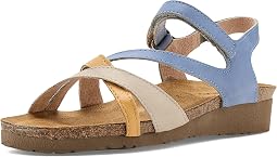 Marigld Beige Blue Leather Combo