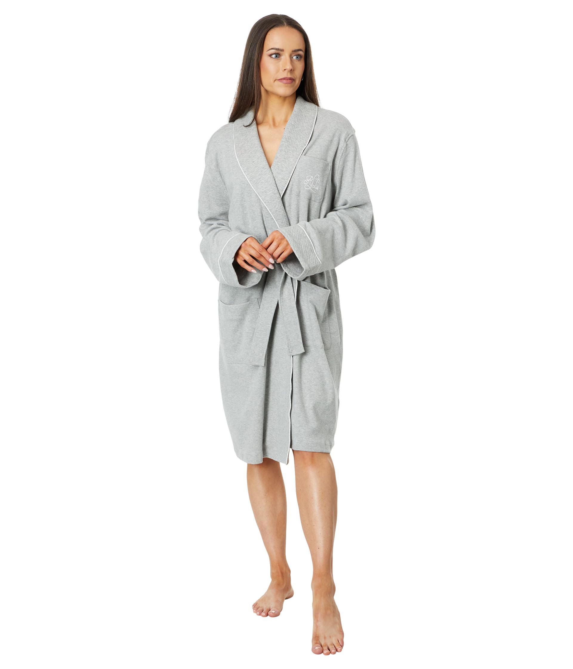 Essentials Quilted Collar and Cuff Robe